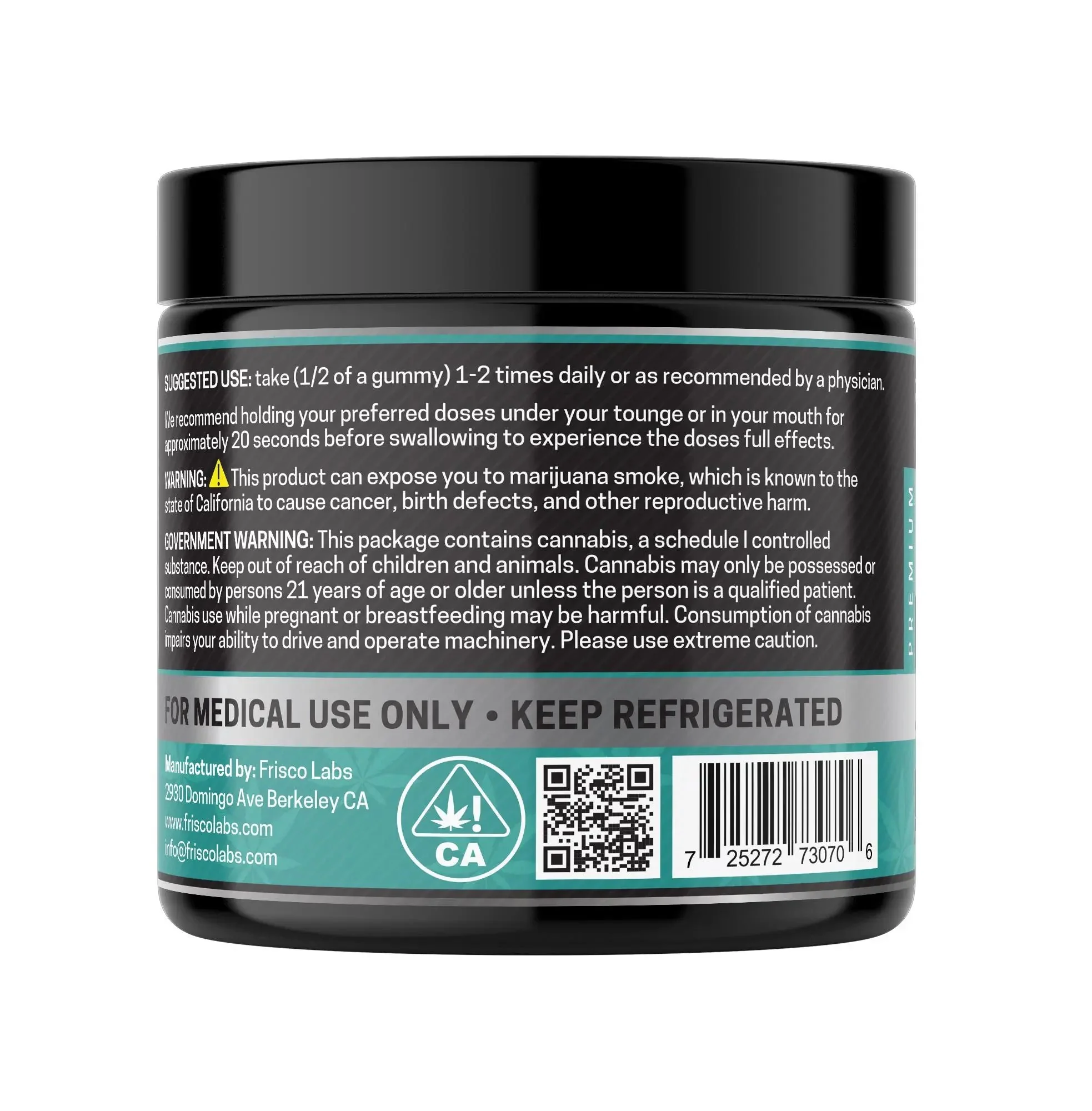 CBD+THC Gummies, Green Apple - 1000mg | 25 Pcs Gummies - Image 3