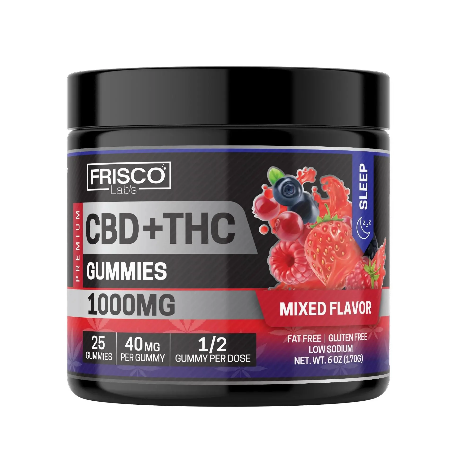 CBD+THC Gummies, Mix Flavor Sleep- 1000mg | 25 Pcs Gummies - Image 2