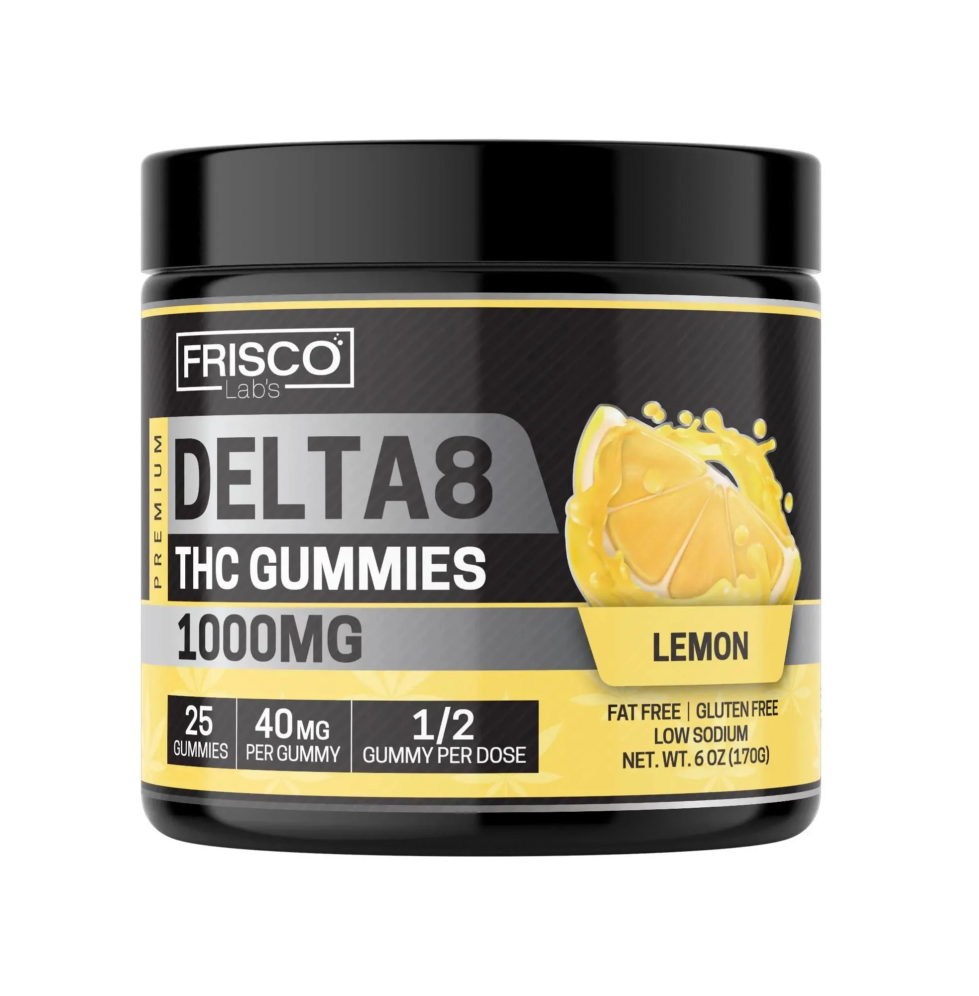 Delta 8 Gummies, Lemon - 1000mg | 25 Pcs Gummies - Image 2