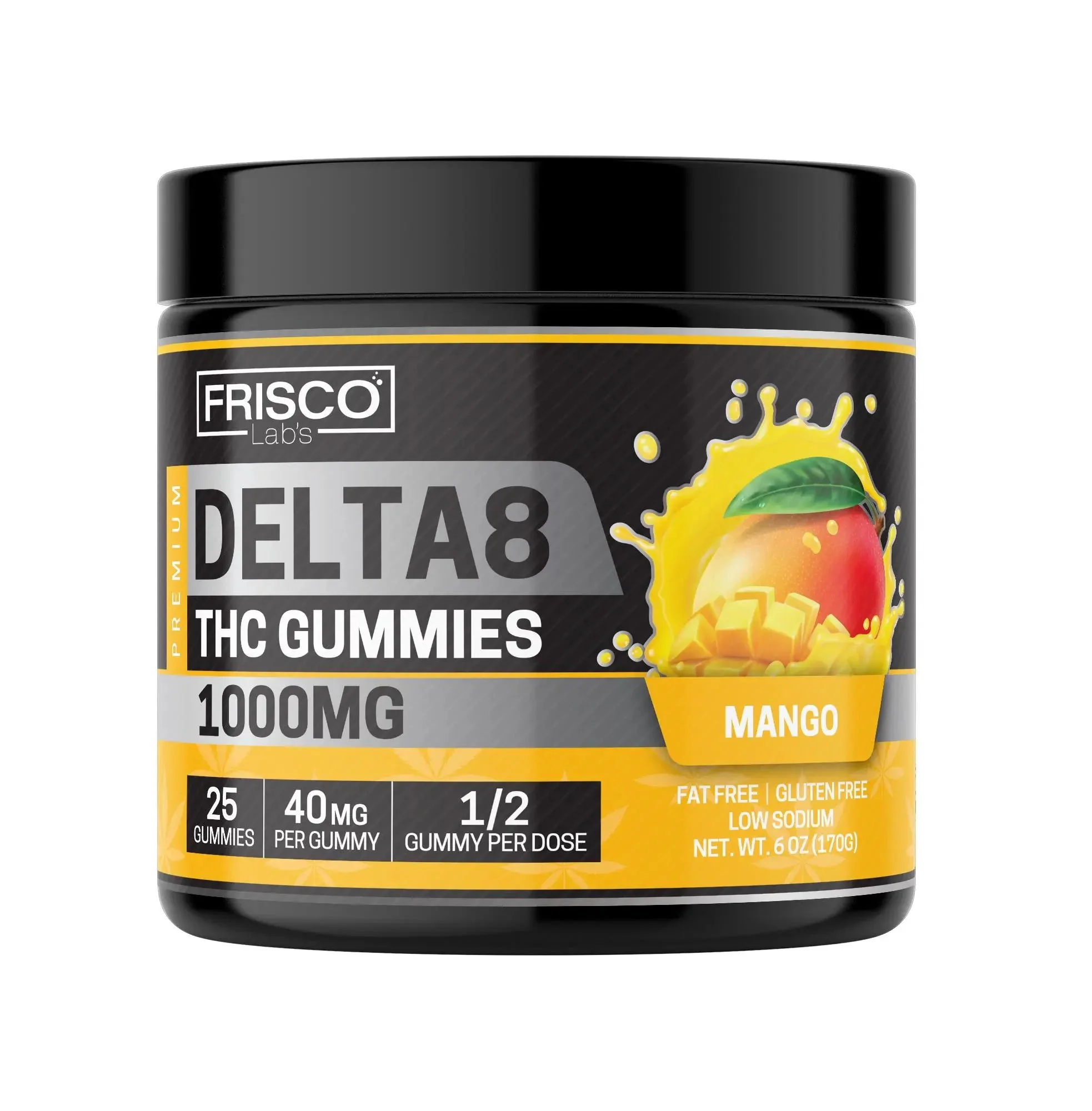 Delta 8 Gummies, Mango - 1000mg | 25 Pcs Gummies - Image 2