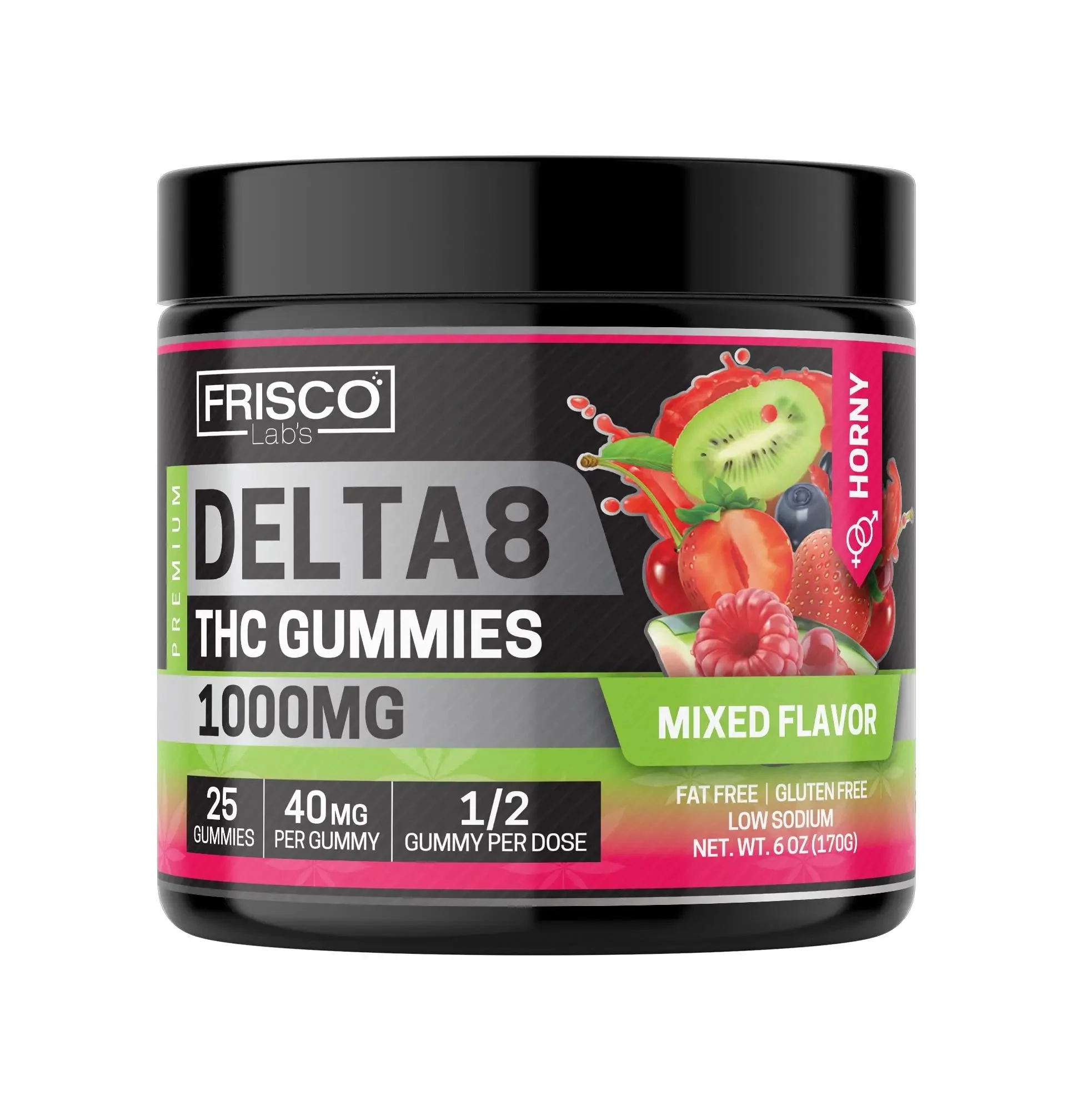 Delta 8 Gummies, Mix Flavor Horny - 1000mg | 25 Pcs Gummies - Image 2