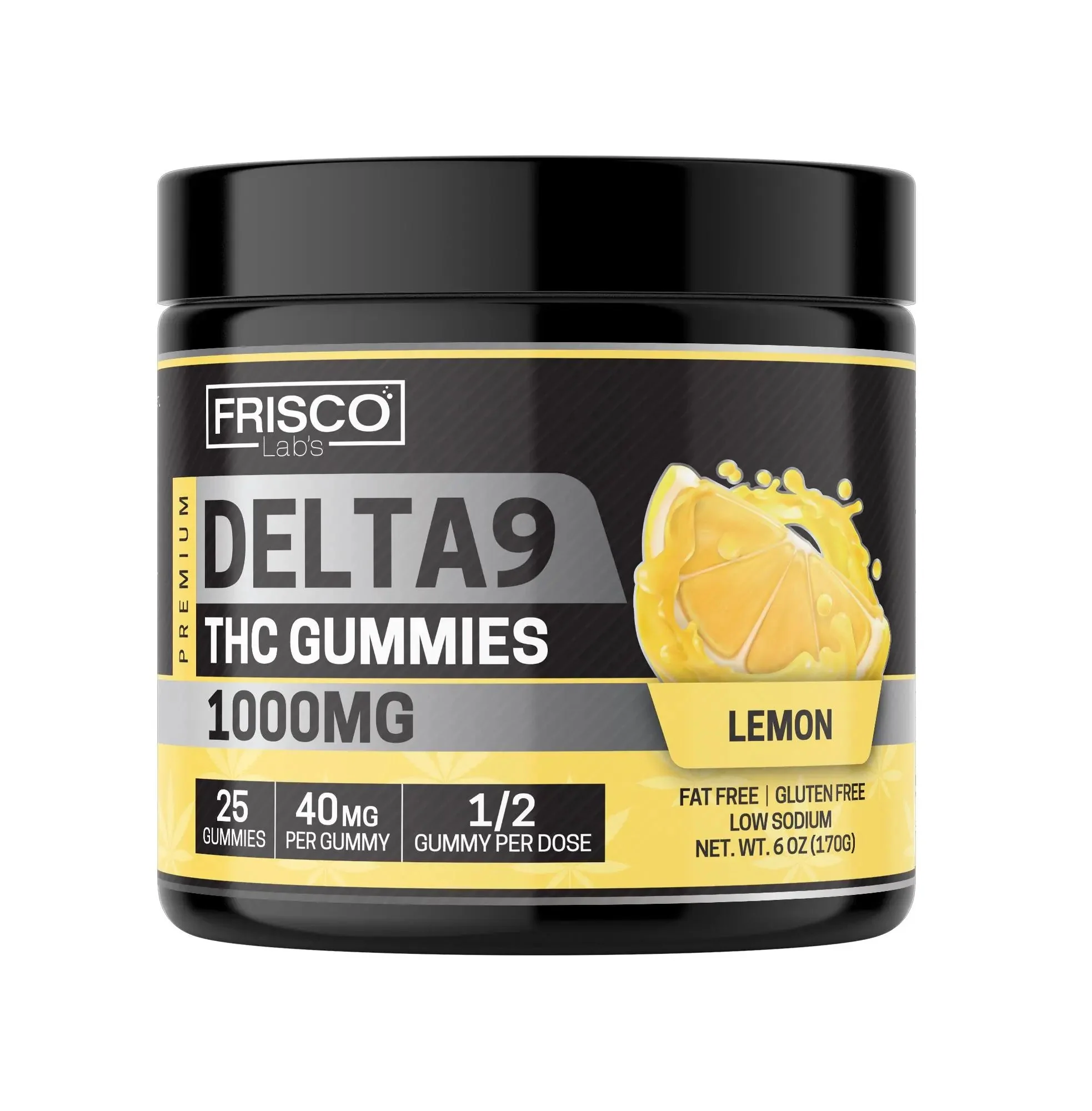 Delta 9 Gummies, Lemon - 1000mg | 25 Pcs Gummies - Image 2