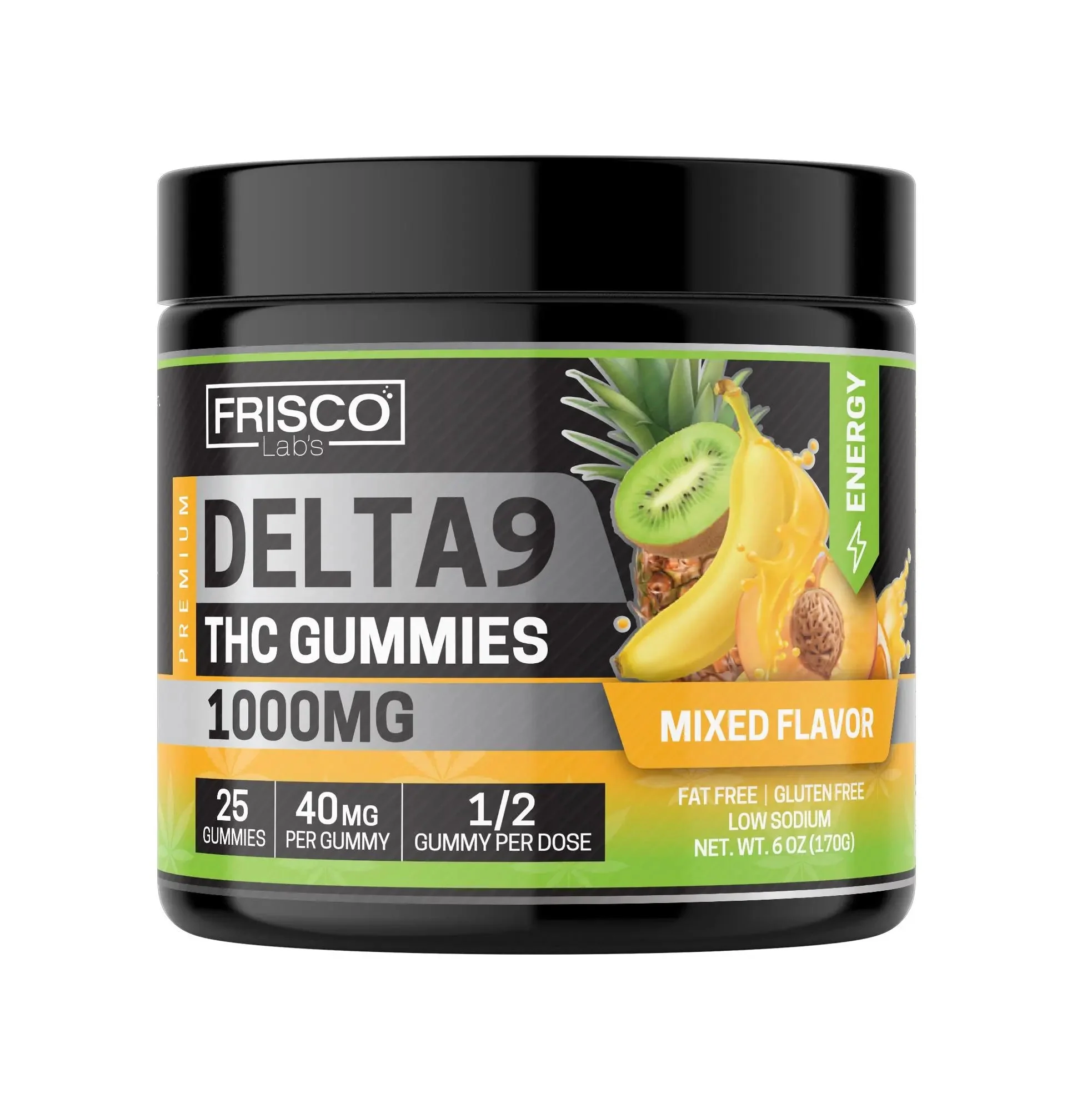 Delta 9 Gummies, Mix Flavor Energy - 1000mg | 25 Pcs Gummies - Image 2