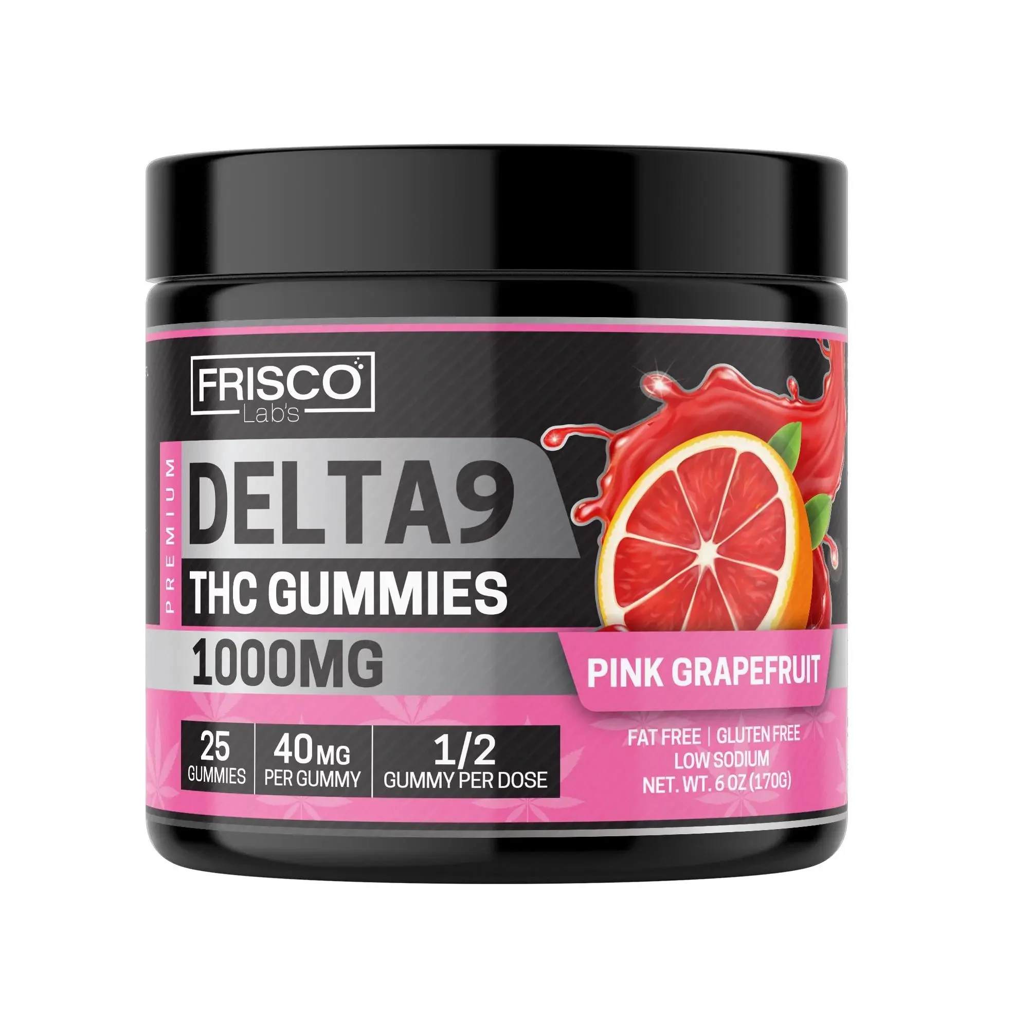 Delta 9 Gummies, Pink Grapefruit - 1000mg | 25 Pcs Gummies - Image 2