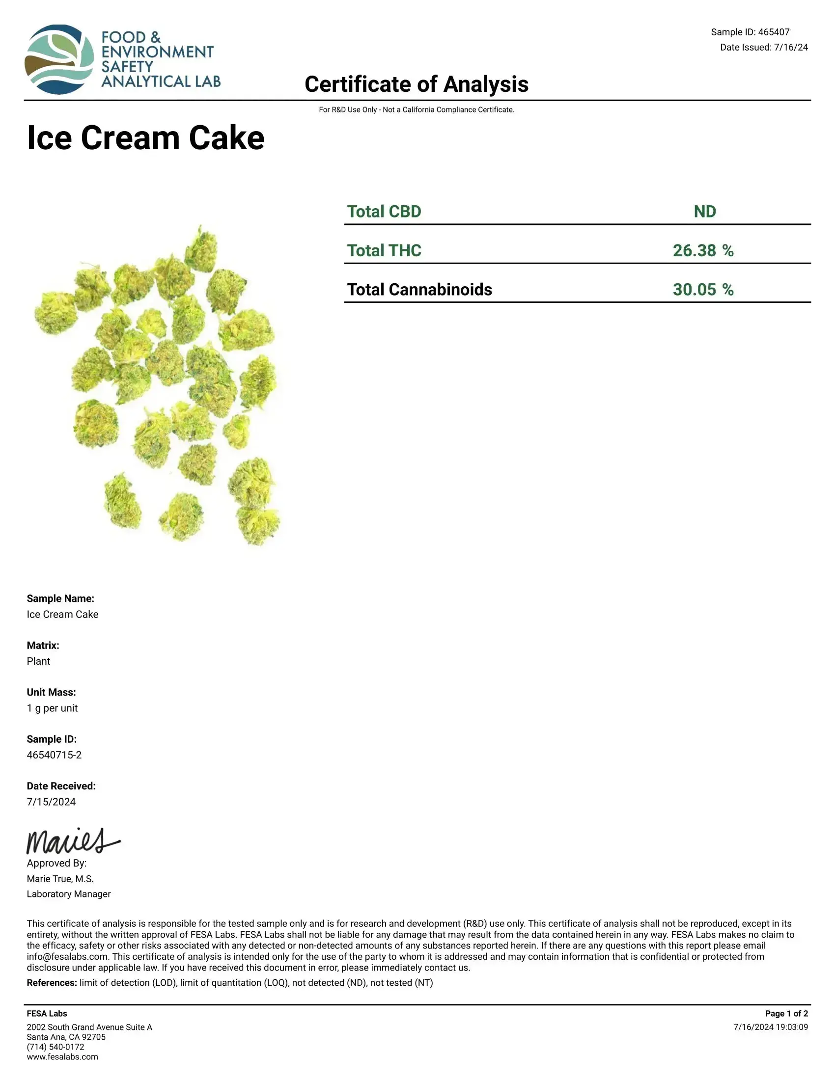 Exotic Ice Cream Cake THCA Strain - Image 3