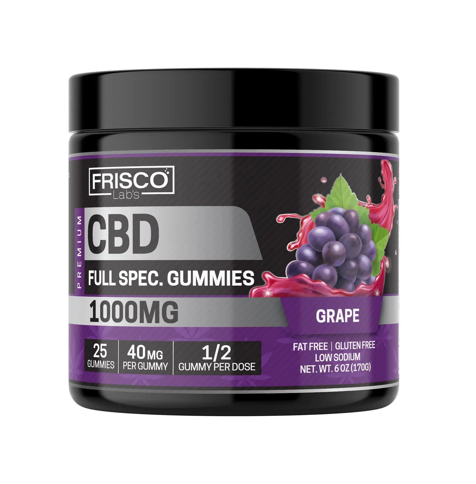 Full Spec. CBD Gummies, Grape - 1000mg | 25 Pcs Gummies - Image 2