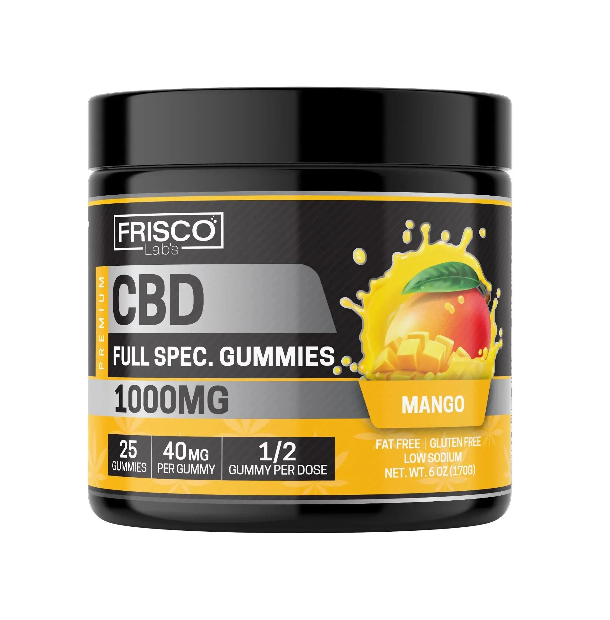 Full Spec. CBD Gummies, Mango - 1000mg | 25 Pcs Gummies - Image 2