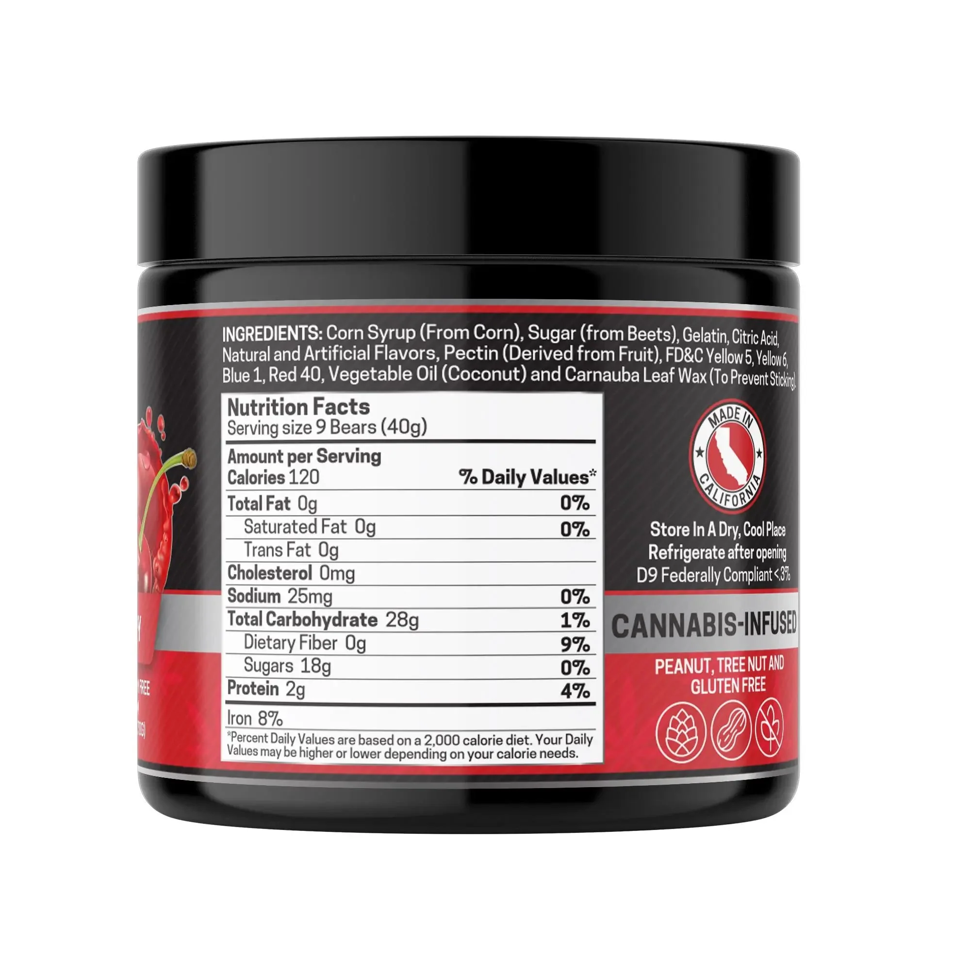 THCA Gummies, Cherry - 1000mg | 25 Pcs Gummies - Image 4
