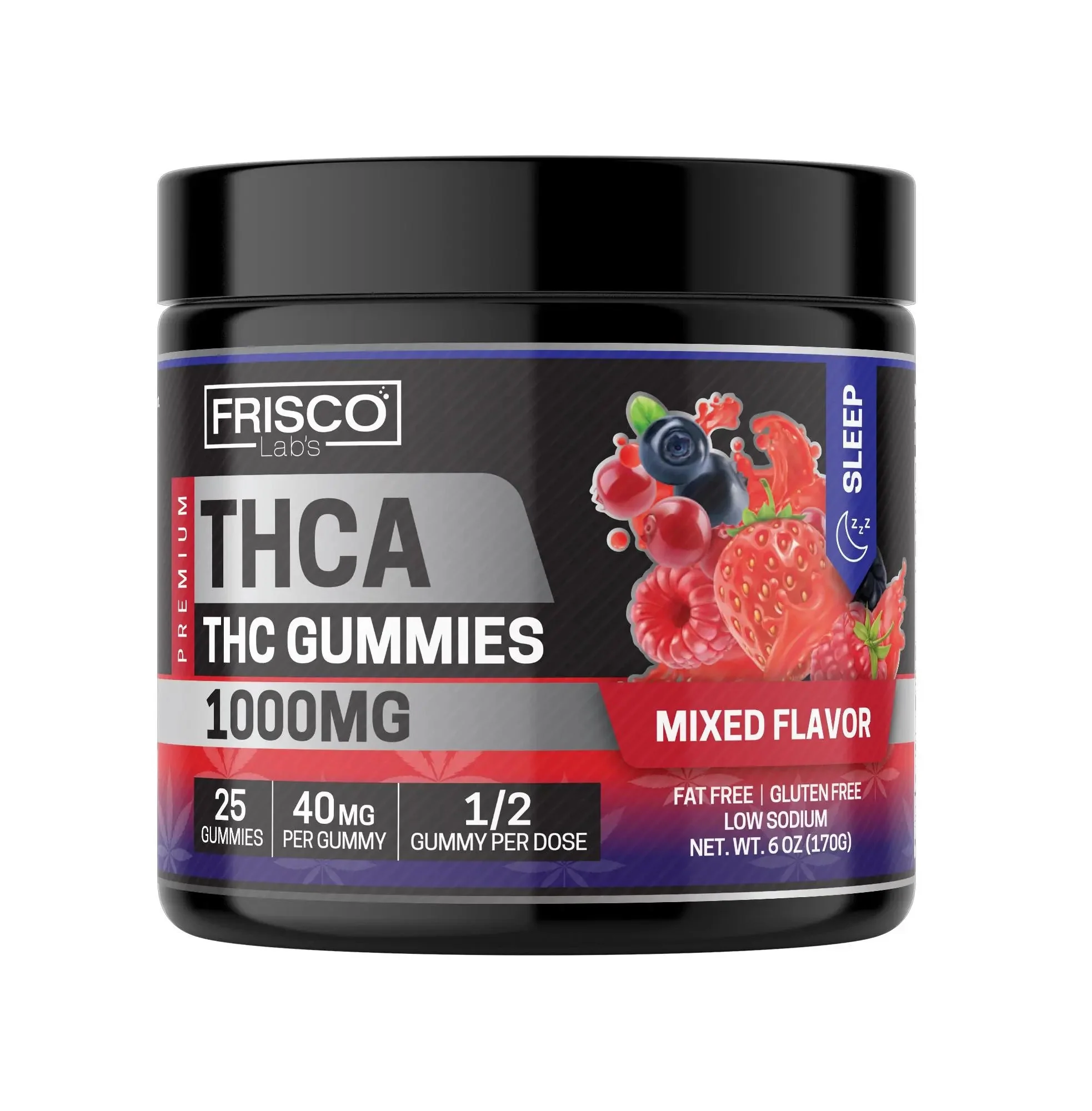 THCA Gummies, Mix Flavor Sleep - 1000mg | 25 Pcs Gummies - Image 2
