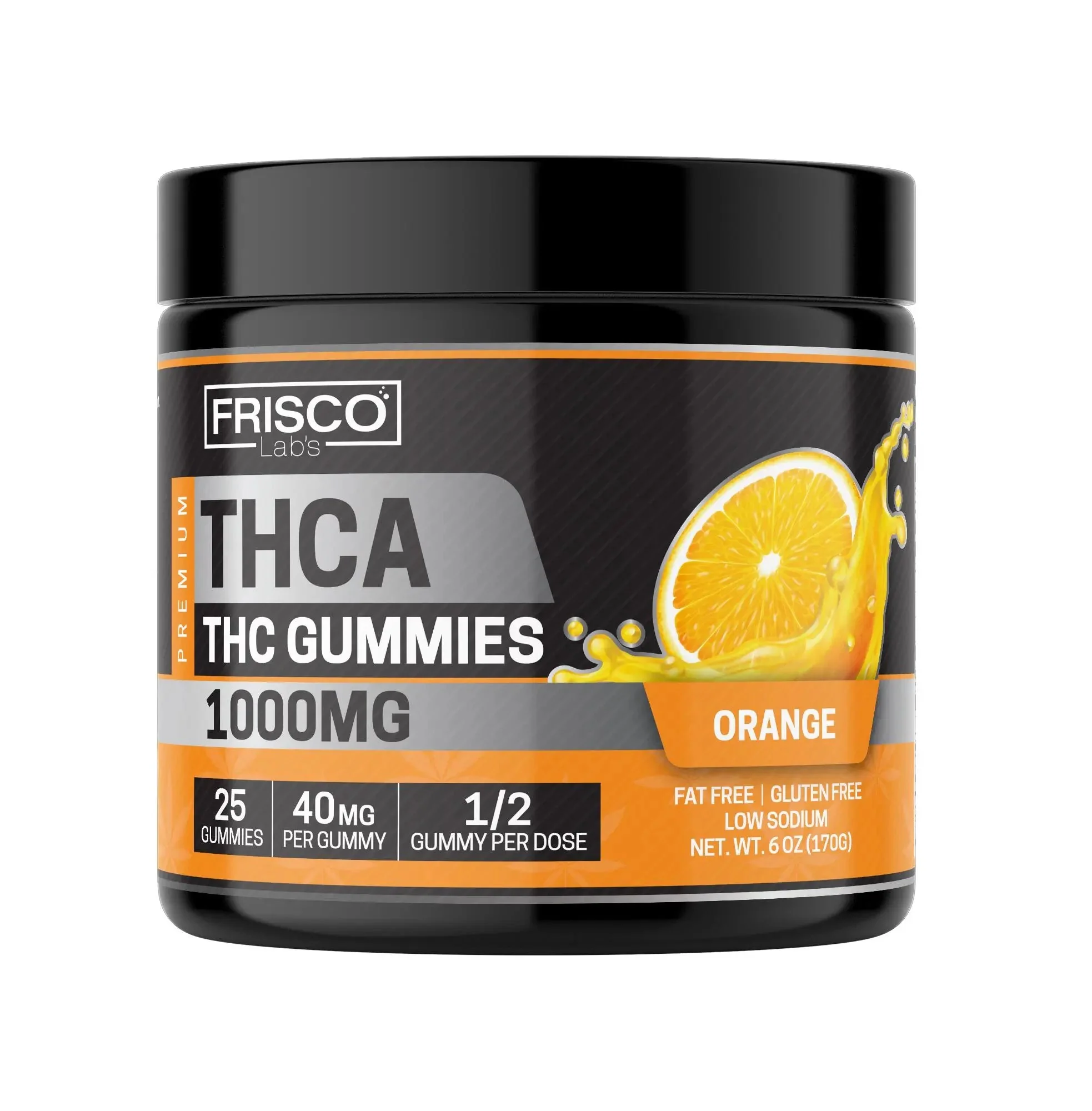 THCA Gummies, Orange - 1000mg | 25 Pcs Gummies - Image 2