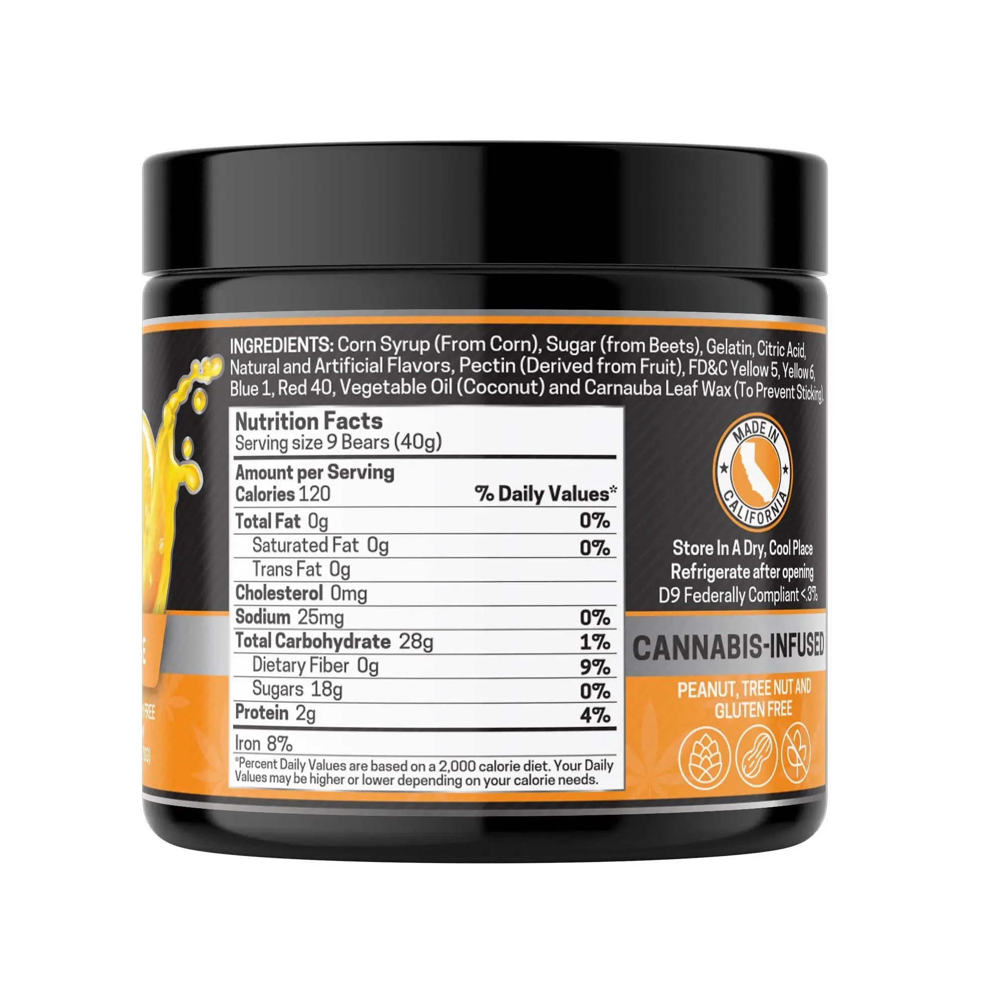 THCA Gummies, Orange - 1000mg | 25 Pcs Gummies - Image 4