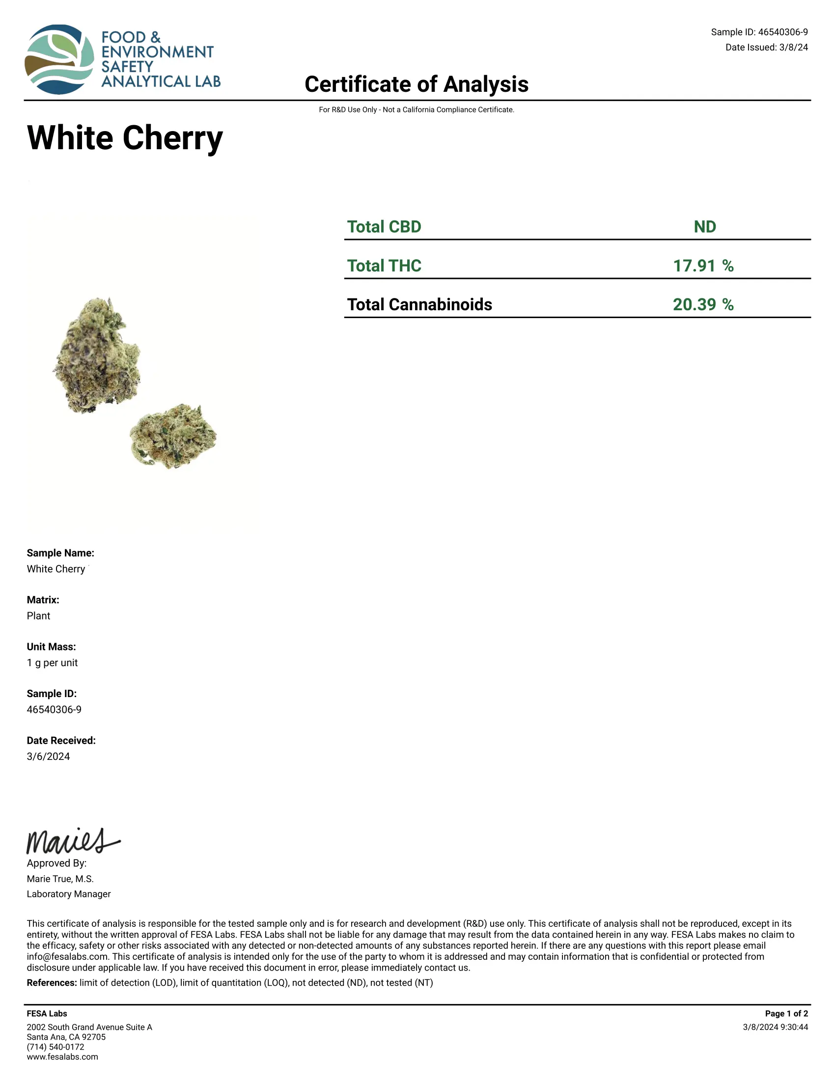 1 Pound - White Cherry Gelato (Smalls) - Image 3